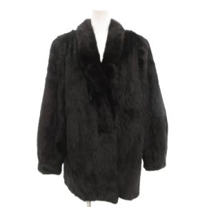 銀サガ ファーコート 毛皮 ミンクファー 13 黒 ブラック /AE GY18