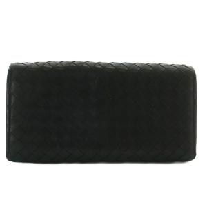BOTTEGA VENETA 長財布 二つ折り レザー イントレチャート 黒 ブラック /XZ OH GY11