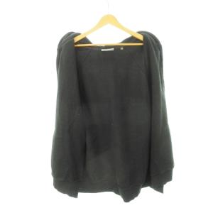 FOG ESSENTIALS ジップアップパーカー ラバーロゴ 長袖 ラグラン 裏起毛 XL 黒 ブラック /AH23 GY18