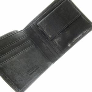 DIESEL 二つ折り財布 ウォレット 小銭入れあり レザー 革 シボ革 ロゴ 黒 ブラック /CK26 GY18