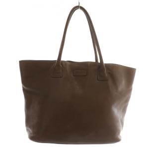 トートバッグ ハンド レザー ロゴ 茶色 ブラウン /XZ GY11