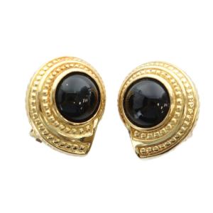 イヤリング アクセサリー クリップ式 両耳用 ロゴ ラウンド ゴールド色 GY11 /MQ OH