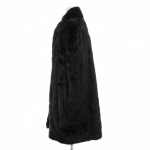 SAGA MINK 銀サガ ファーコート 毛皮 ミンク スタンドカラー 13 黒 ブラック /JS GY18