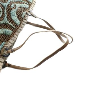 JAMIN PUECH かごバッグ トートバッグ 茶 ブラウン 刺繍 ロゴ 総柄 /MQ GY11