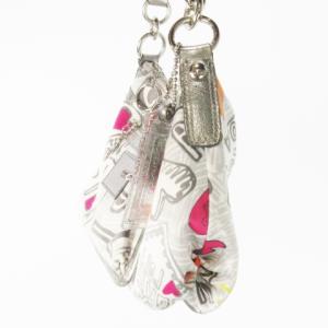 COACH POPPY ハンドバッグ ミニ 2way ショルダーバッグ ナイロン レザー 革 メタリック ハク ロゴ