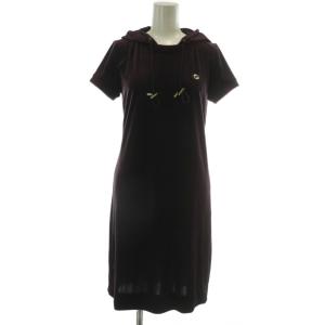 ワンピース ナイロン ベロア S パープル