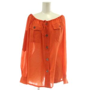 ブラウス オフショルダー 34 オレンジ