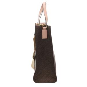 MICHAEL KORS ハンドバッグ ショルダー 2WAY レザー MKモノグラム 茶 ブラウン ピンク /AE GY18