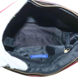 BLUE LABEL CRESTBRIDGE ショルダーバッグ レザー チェック柄 総柄 ロゴ 紺 ネイビー 赤 レッド /XZ GY18