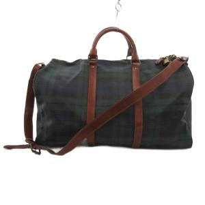 POLO RALPH LAUREN ボストンバッグ ブラックウォッチ PVC ロゴ 緑 グリーン /JS GY18