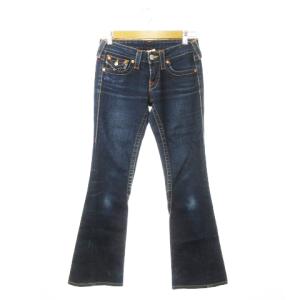 JOEY デニムパンツ ジーンズ フレア ローライズ ウォッシュ加工 25 青 ブルー /MN24 GY11