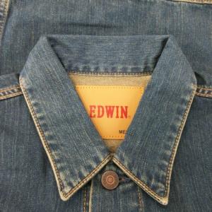 EDWIN デニムジャケット Gジャン ジージャン M 青 ダークブルー /AH22 GY18