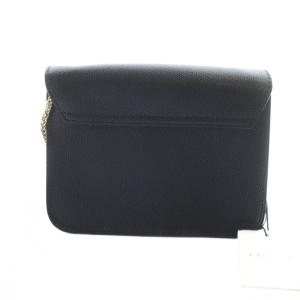 FURLA メトロポリス タグ付き ショルダーバッグ 斜めがけ ゴールドチェーン レザー ロゴ 黒 ブラック 820677