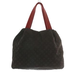 トートバッグ ハンド ナイロン ロゴ 総柄 茶色 ブラウン 赤 レッド /XZ GY18