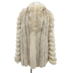 銀サガ ファーコート フォックス 11 ホワイト