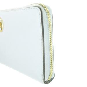 MICHAEL KORS 長財布 ロングウォレット 小銭入れあり レザー 革 ロゴ ゴールド金具 青 ブルー /AO26 GY18