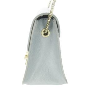 FURLA ショルダーバッグ ポシェット レザー 革 チェーンストラップ ロゴ ゴールド金具 青 ブルー /AO24