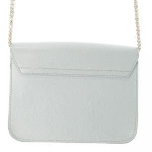 FURLA ショルダーバッグ ポシェット レザー 革 チェーンストラップ ロゴ ゴールド金具 青 ブルー /AO24