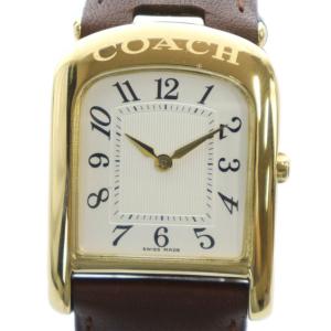 W501 腕時計 ウォッチ クォーツ レザーベルト ロゴ 白文字盤 ゴールド色 GY18 /MQ
