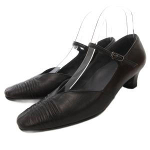 PEDALA パンプス シューズ ローヒール ストラップ 24cm 黒 ブラック /AE GY18