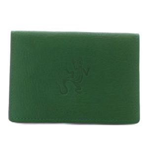 カードケース パスケース 定期入れ 二つ折り レザー 緑 グリーン /XZ GY18