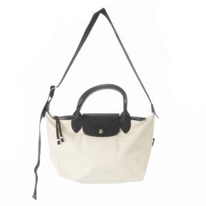 ル プリアージュ ハンドバッグ 2way ショルダーバッグ ナイロン キャンバス レザー 革 ロゴ型押し