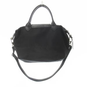 Longchamp ル プリアージュ ハンドバッグ 2way ショルダーバッグ ナイロン レザー 革 ロゴ型押し 黒 ブラック