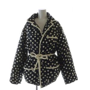 BRIGITTE ダウンジャケット ブラック ドット柄 00
