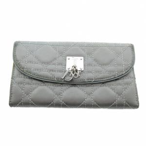 カナージュ 二つ折り財布 ロゴ チャーム グレー 02-LU-0028 /JS GY11