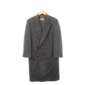 チェスターコート ダブル カシミヤ ロング丈 S ダークグレー /AH16 GY17