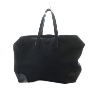 トートバッグ レザー GGキャンバス ブラック