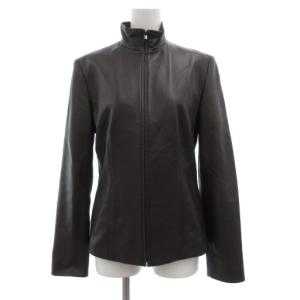 ライダースジャケット シングル レザー 羊革 4 茶 ブラウン /JS GY13