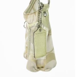 COACH POPPY ハンドバッグ 2way ショルダーバッグ キャンバス シグネチャー ロゴチャーム ベージュ