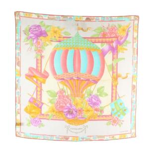 スカーフ ハンカチ 大判 気球 花柄 ロゴ 総柄 マルチカラー /XZ GY18