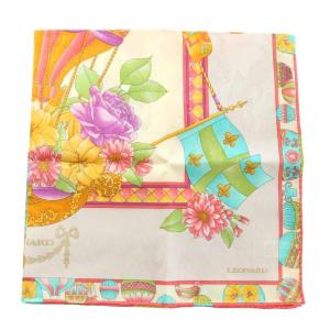 LEONARD スカーフ ハンカチ 大判 気球 花柄 ロゴ 総柄 マルチカラー /XZ GY18