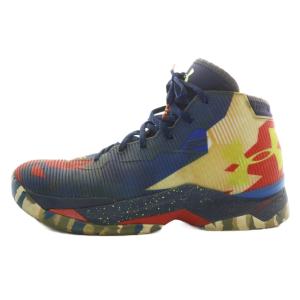 スニーカー ハイカット ロゴ US10 28cm 紺 ネイビー 赤 レッド 1274425-402 /XZ