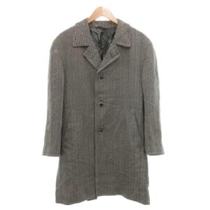 TIRRENO チェスターコート ヘリンボーン柄 48