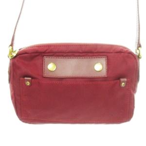 ショルダーバッグ クロスボディ ナイロン レザー 革 ロゴ 赤 レッド /MN10 GY11