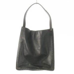 トートバッグ 肩掛け レザー 革 ステッチ ロゴチャーム 茶 ブラウン F02-9466 /AO14 GY18