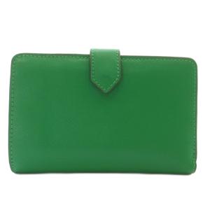 kate spade new york 財布 二つ折り レザー ロゴ シルバー金具 緑 グリーン /XZ GY18