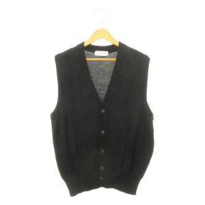 ニットベスト Vネック ウール M ブラック