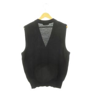 burberrys ニットベスト Vネック ウール M ブラック