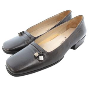 パンプス 38.5 ブラウン