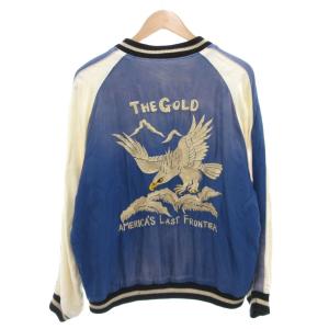 東洋エンタープライズ TOYO ENTERPRISE TRADE MARK GOLD スカジャン リバーシブル 刺繍 L