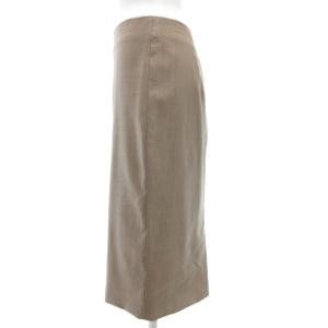 Max Mara 白タグ タイトスカート ひざ丈 シルク混 36 茶 ブラウン /GV GY17