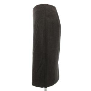 Max Mara 白タグ タイトスカート ひざ丈 シルク混 36 茶 ブラウン /GV GY17