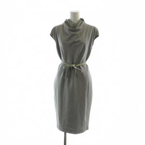 白タグ ワンピース 36 グレー