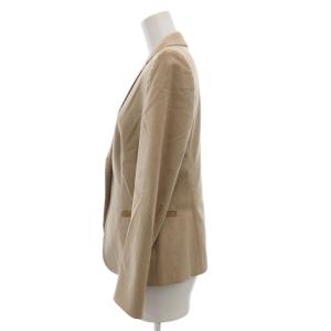 Max Mara 白タグ テーラードジャケット ブレザー 1B 総裏地 ノーベント カシミア混 36 ベージュ  /GV