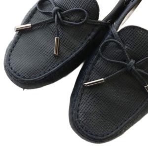 TOD'S ドライビングシューズ モカシン レザー リボン 35.5 22.5cm 紺 ネイビー /XZ GY17