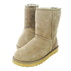 クラシック ショート 2 ムートン ブーツ ミドル スエード ボア 23.0cm ベージュ 1016223